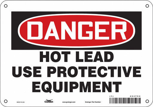 Safety Sign 7 inx10 in Polyethylene