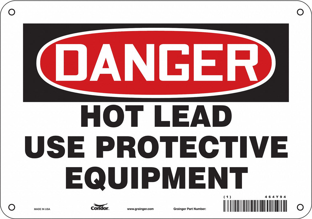 Safety Sign 7 inx10 in Polyethylene