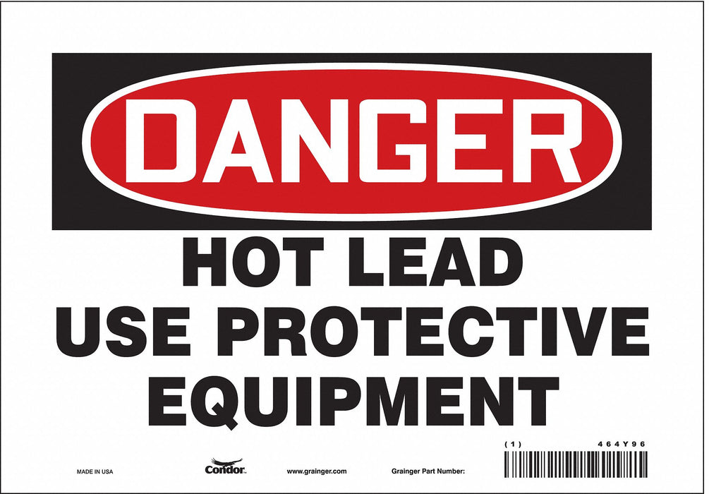 Safety Sign 7 in x 10 in Vinyl