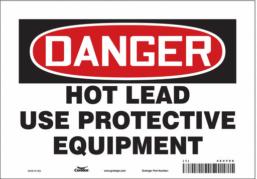 Safety Sign 7 in x 10 in Vinyl