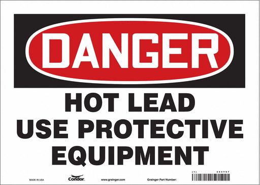 Safety Sign 10 in x 14 in Vinyl