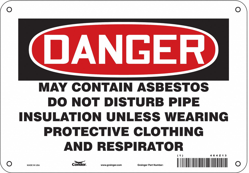 Safety Sign 7 inx10 in Polyethylene