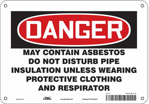 Safety Sign 7 inx10 in Polyethylene
