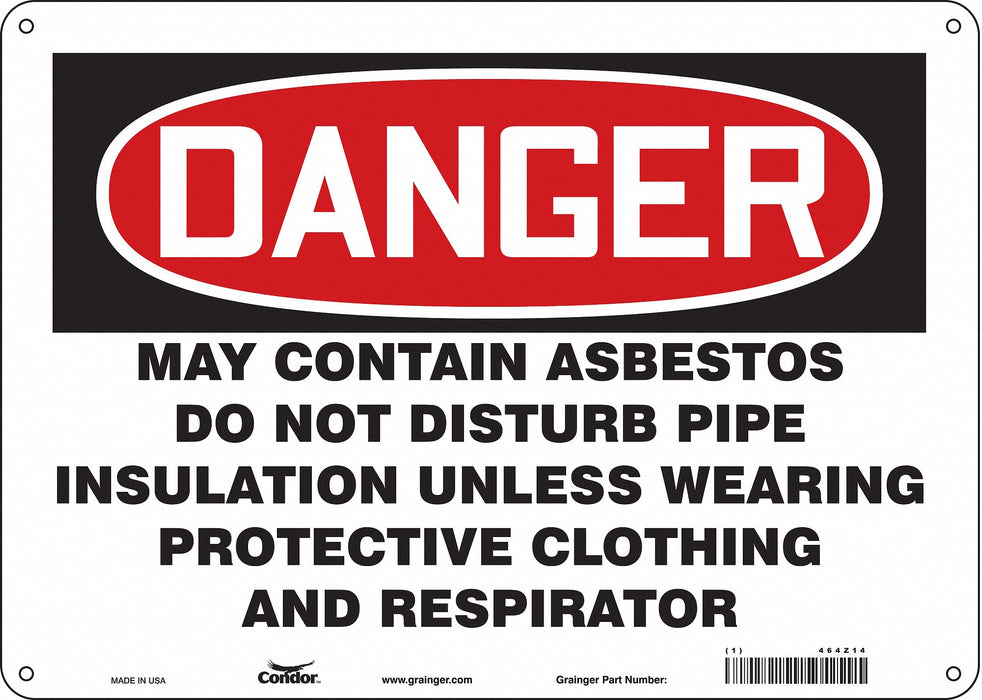 Safety Sign 10 inx14 in Polyethylene