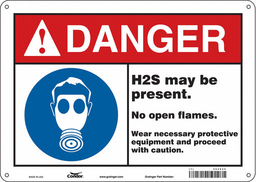 Safety Sign 10 in x 14 in Aluminum