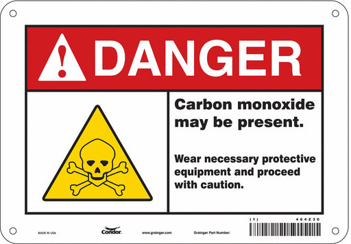 Safety Sign 7 in x 10 in Aluminum