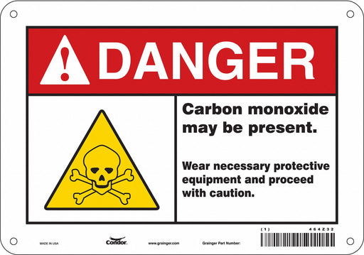 Safety Sign 7 inx10 in Polyethylene