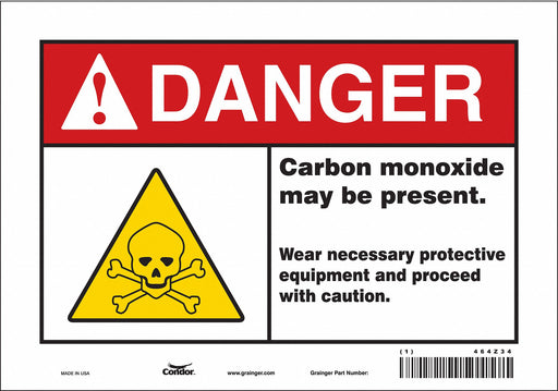 Safety Sign 7 in x 10 in Vinyl