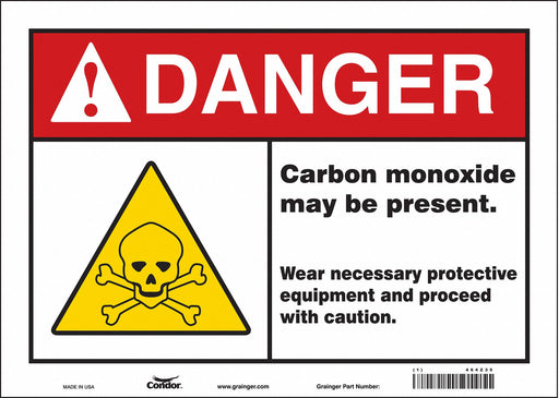 Safety Sign 10 in x 14 in Vinyl