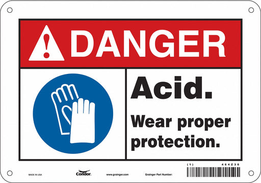 Safety Sign 7 in x 10 in Aluminum