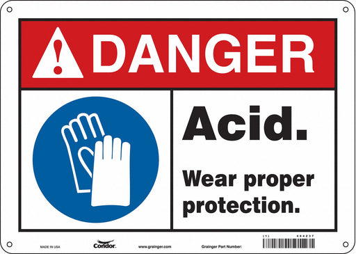 Safety Sign 10 inx14 in Aluminum