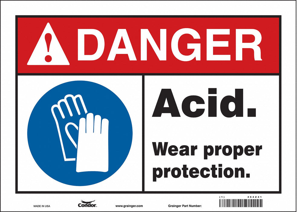 Safety Sign 10 in x 14 in Vinyl