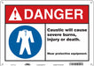 Safety Sign 10 in x 14 in Aluminum