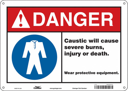 Safety Sign 10 in x 14 in Aluminum