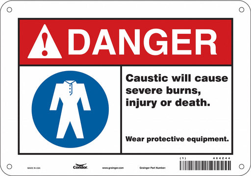 Safety Sign 7 in x 10 in Polyethylene