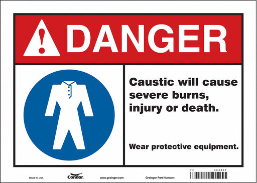 Safety Sign 10 in x 14 in Vinyl