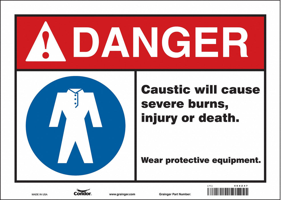 Safety Sign 10 in x 14 in Vinyl