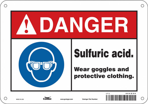 Safety Sign 7 in x 10 in Polyethylene