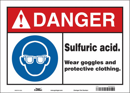 Safety Sign 10 in x 14 in Vinyl