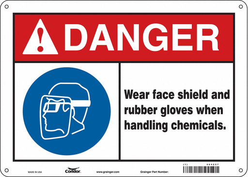 Safety Sign 10 in x 14 in Polyethylene