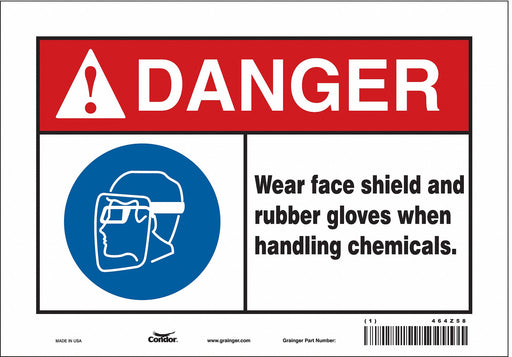 Safety Sign 7 in x 10 in Vinyl