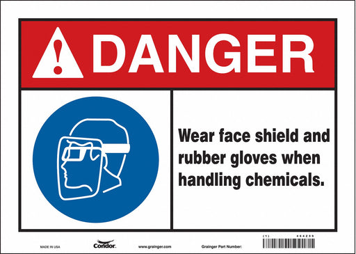 Safety Sign 10 in x 14 in Vinyl