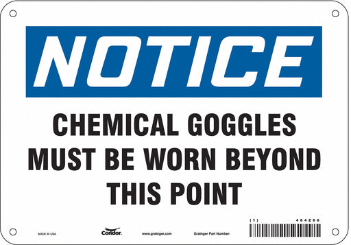 Safety Sign 7 in x 10 in Aluminum