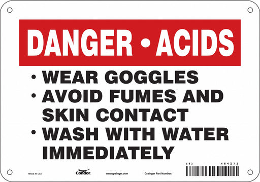 Safety Sign 7 in x 10 in Aluminum