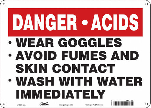 Safety Sign 10 inx14 in Aluminum