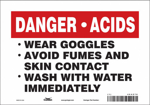 Safety Sign 7 inx10 in Vinyl