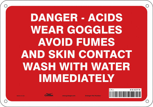 Safety Sign 7 in x 10 in Aluminum