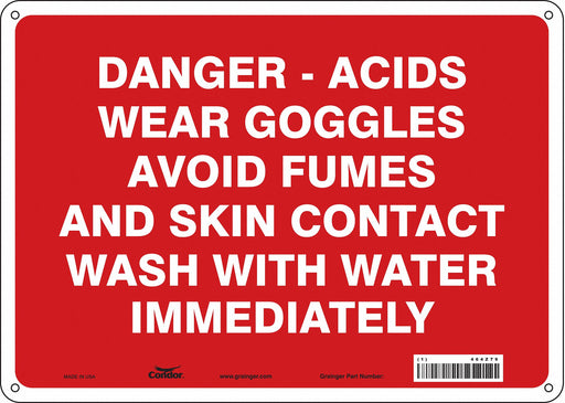 Safety Sign 10 inx14 in Aluminum