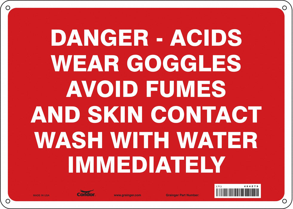 Safety Sign 10 inx14 in Aluminum