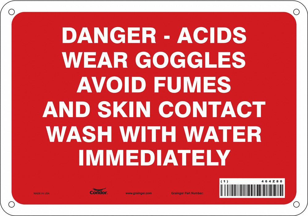 Safety Sign 7 in x 10 in Polyethylene