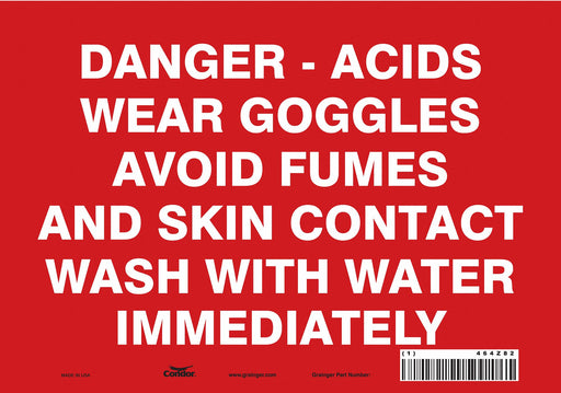 Safety Sign 7 in x 10 in Vinyl
