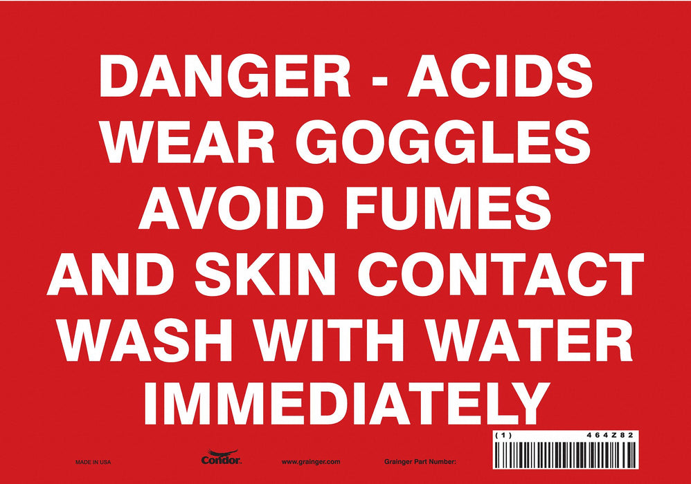 Safety Sign 7 in x 10 in Vinyl