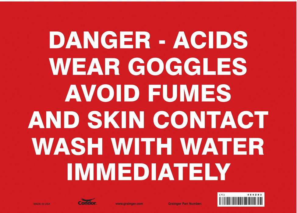Safety Sign 10 in x 14 in Vinyl