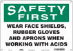 Safety Sign 10 inx14 in Aluminum