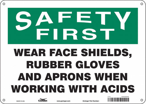 Safety Sign 10 inx14 in Aluminum