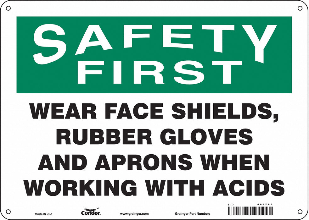 Safety Sign 10 inx14 in Aluminum