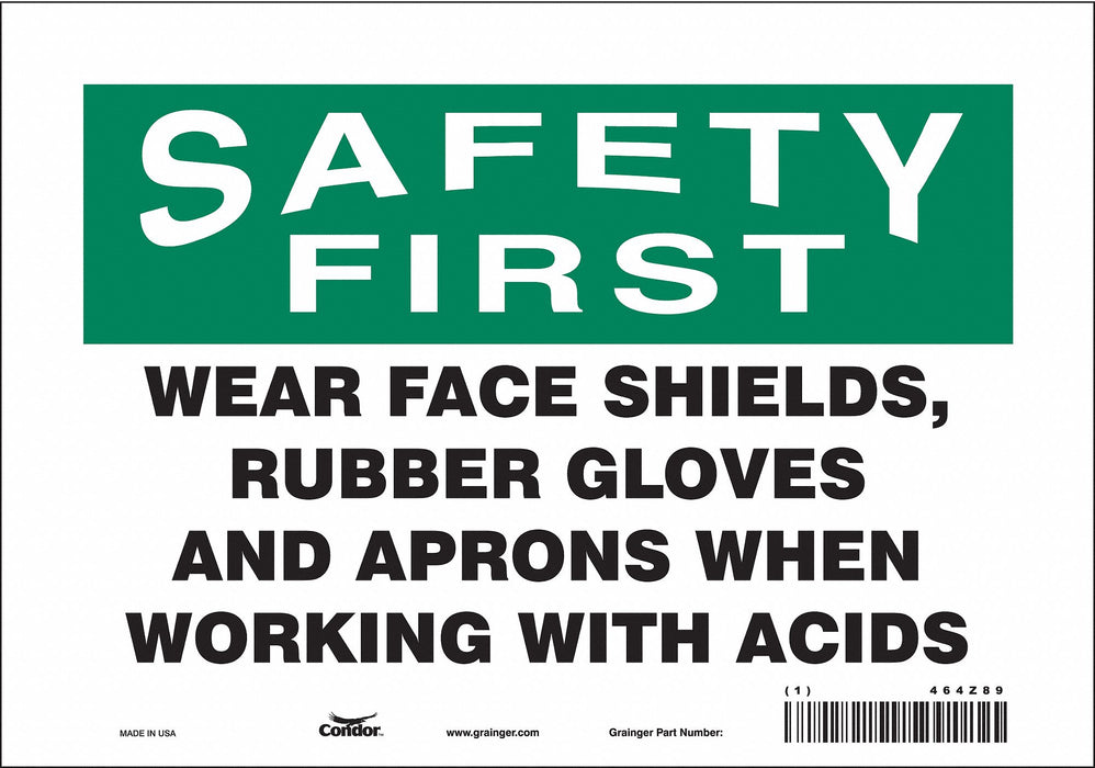 Safety Sign 7 inx10 in Vinyl