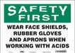 Safety Sign 10 inx14 in Vinyl