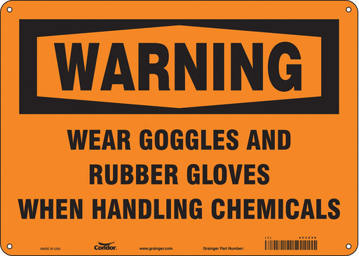 Safety Sign 10 in x 14 in Aluminum