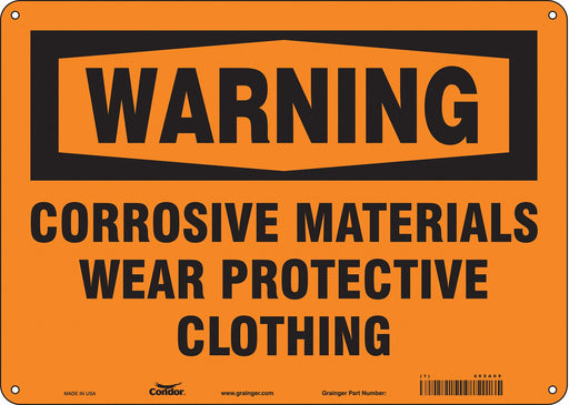 Safety Sign 10 in x 14 in Polyethylene