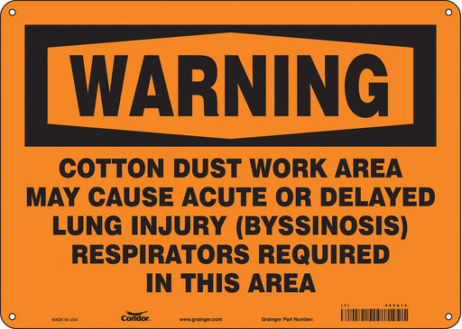 Safety Sign 10 in x 14 in Polyethylene