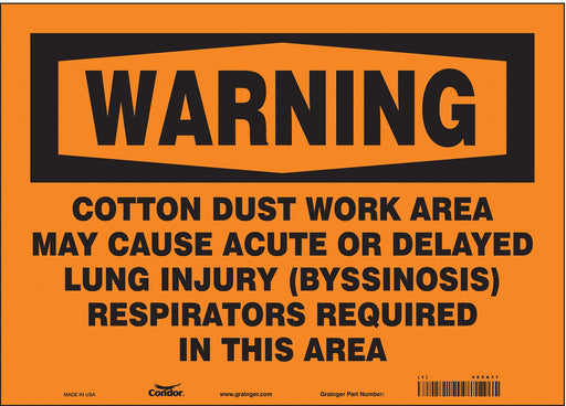 Safety Sign 10 in x 14 in Vinyl