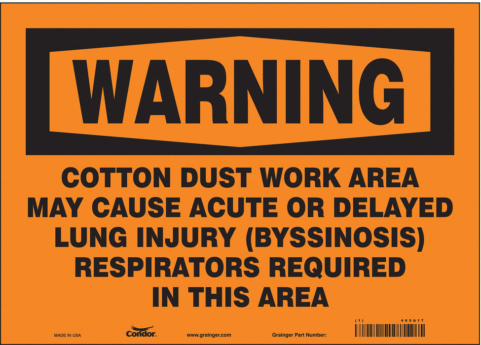 Safety Sign 10 in x 14 in Vinyl