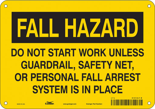 Safety Sign 7 in x 10 in Aluminum
