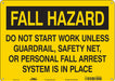 Safety Sign 10 inx14 in Polyethylene