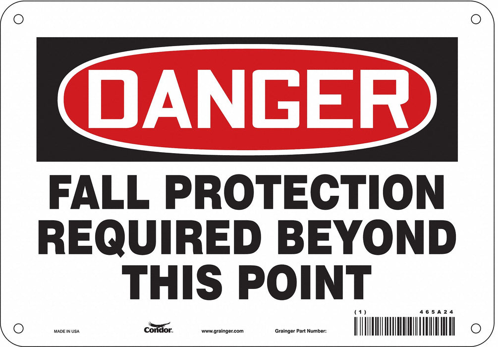 J7712 Safety Sign 7 in x 10 in Aluminum